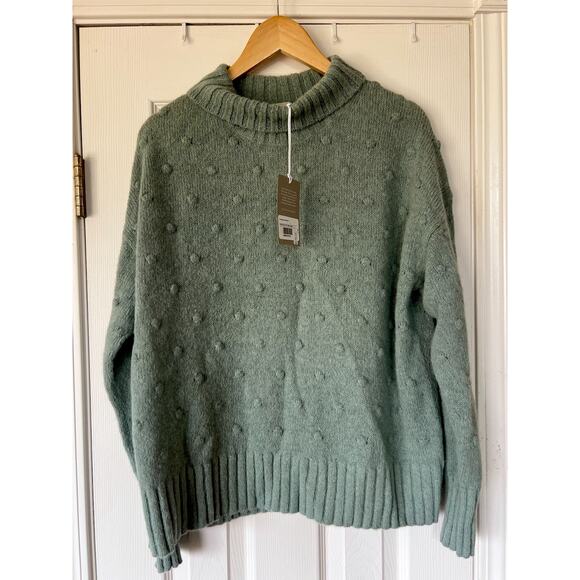 NWT Everlane The Alpaca Pom-Pom Turtleneck Sweater Size Small Wool - Picture 5 of 14
